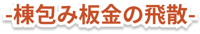 棟包み板金の飛散